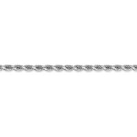 Leslie's REAL 14KT bijeli zlatni dijamantski lanac konopa; ; Kopčasto jastoga; za odrasle i tinejdžere;