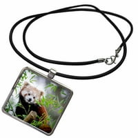 3Droza Crvena Azija Panda medvjed u besplatnom prirodnom divljini - ogrlica sa privjeskom