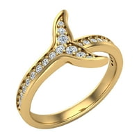 0. CT TW Frud-rep dizajn repa Shank vjecnity bend vjenčani prsten 14k zlato