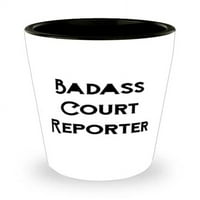 Cool Court Reporter Shotter, Reporter Badass, inspirativni pokloni za muškarce, rođendanski pokloni,