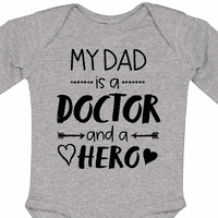 Inktastic moj otac je doktor i heroj poklon dječji dječak ili dječji djevojčici dugih rukava