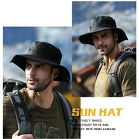 Sun Hats Wide Brim UV zaštita Sklopivi kantu za ribolov kape na otvorenom, crna, g115621
