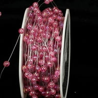 Vrpce koje su vrpce bijeli i ružičasti biseri ožičeni obrtni vrpca Garland 0,25 Jardi