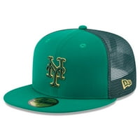 Muška nova era Kelly Green New York Mets je metila St. Patrickov dan 59Fifty ugrađen šešir