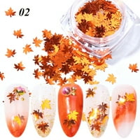 Jesen Glitter Gradient Maple Leaf listovi za nokte SPIL-ovi aplicirani božićni dekor