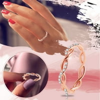 Prstenovi za žene Žene Ring Rhinestone Vjenčanje Prstenje veličine 5- Legura Poklon modni prstenovi