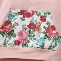 Pamučni cvjetni ispis dugih rukava i pantalonarica s dugim rukavima i pantalone