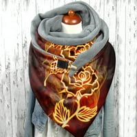 Ženski zimski šal modni print toplog vjetrootporno dvostruko sloj kopča turban wrim scarve čisti šal