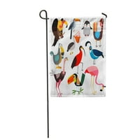 Veliki različiti divlji ptici suftine Penguin Pelican Turkey Garden Zastava za zastavu Baner za zastavu