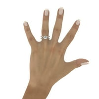 Praline - Split dvostruki okrugli dijamantni prsten sa bočnim kamenjem
