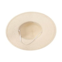 Mialeoley Children djevojka šešir, Weave Wide Wide Wid Pleid Bow Decor Seaside CAP