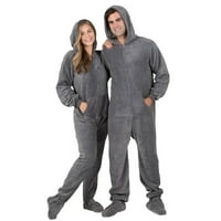 Poboljska pidžama - Porodična podudarna sjena siva kapuljača jedan za dječake, djevojke, muškarce, žene