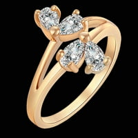Viadha unise kristalni prsten od nehrđajućeg čelika za muškarce i žene modni par prsten