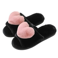 Sandale Nove vanjskotrgovinske vunene plišane tople ljubavne papuče za jesen i zimske lukove papuče