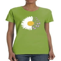 Majica za cvijeće i leptire Žene -Martprints dizajni, ženski medij