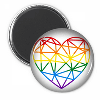 Rainbow Model Heart LGBT Hladnjak Magnet naljepnica ukras