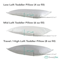 Toddler jastuk za vruće ili znojni pragovi od znojenja - 18, bijeli, 300TC pamučni sateen, karakteristike