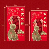 Pnellth Red Paket Novogodišnji uzorak stila zadebljanje blagoslova Riječi Kineski zečji godišnji festivalski