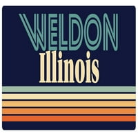 Weldon Illinois Frižider Magnet Retro dizajn