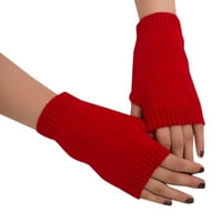 Haxmnou Ženska djevojka pletena ručna ruka tople zimske rukavice mekano toplo Mitten BK