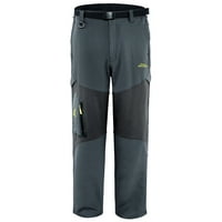 Symoidne muške pantalone - Outdoorsport plus veličine Stretch pantalone za struku Fleece Pješačke hlače