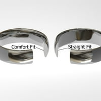 Andrea Jewelers Cobalt XF Chrome Concveve vjenčani prsten sa COINGEGE SATIN Završi sz 12.0