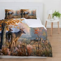 3D jelena ispisana posteljina posteljina sa jastukom kućni tekstil Duvet prekriva prekrivače, kraljica