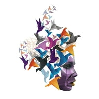 Origami Juniori Bijeli grafički grafički tee - Dizajn ljudi L