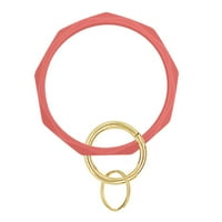 Key prstena za ključeve narukvica nabrana fleksibilna silikonska kruga za ručne pojaseve za žene za