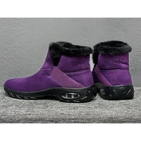 Lacyhop Women Hladno vrijeme Prozračne tople cipele na udobnosti Leopard Print Hodanje cipela Purple