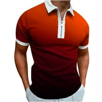 Pyju Fashion Polo majice za muškarce, casual sala za ovratnik za golf majica gradijent boja Slim Fit