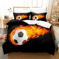 Fudbalski prekrivač pokrivač sa sportskim vatrenim kuglom Soccer 3D printa uzorka Komforper Poklopac