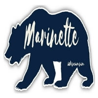 Marinette Wisconsin Suvenir Vinil naljepnica za naljepnicu Bear Disight