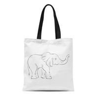 Platno torba za bebe sažetak slona skiciranje na divljim trajnim torbama za kupovinu za višekratnu upotrebu