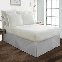 Pleted krevetni suknji bijela dvostruka veličina krojala pad, mekani dvostruki čestirani hotelski kvalitet