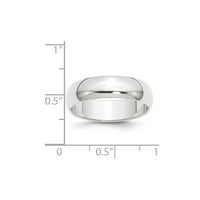 Auriga Platinum pola okrugla Veličina prstena za vjenčanje - 11. Za žene