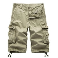 Muške hlače casual-kratke hlače casual labavi džepovi teretni pantalone na otvorenom hlače kaki xl