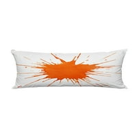 Narančasta akvarel izolirana na bijelom jastuku za jastučni jastučni jastuk za jastučnicu