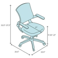 Lyda Srednja stražnja mrežasta stolica za zadatak, ukupno: 23.5 W 25.5 D, ukupno: 23,5 W 25.5 D