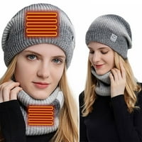 Lagana beanie grijana pletena kape za žene sa šal kabelom pletene Chunky Chunky zimska mekana topla