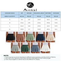 Asvivid Womens Ljetne kratke hlače Pamuk Visoka elastična struka naglih rufffle slatkih kratkih hlača