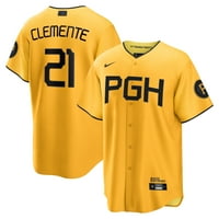 Muški Nike Roberto Clemente Gold Pittsburgh Pirates City Connect Replica Player Jerseyy