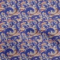 Onuone svilena tabby srednja plava tkanina azijski japanski val šiva zanatske projekte Tkanini otisci