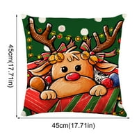 Božićni pokriva 18x18in Božićni ukrasi pruge božićni jastuci zimski odmor jastuci za bacanje božićnog