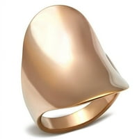 Mesingani prsten od ružičastog zlata jona bez kamena, veličine 5