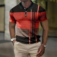 Muška košulja Golf majica Geometrija Tunddown 3D Print Vanjske ulične kratke rukave, majica dolje, lubenica