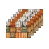 Kolaž od devet različitih drva rustikalne daske barske placematske prostirke za trpezariju Kuhinjski