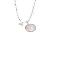 Delight nakit silverterski mini pas kost s srcem u svijet, ogrlica za majku