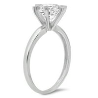 1. CT sjajan okrugli rez pravi prirodni dijamant VS1-VS J-K 18K bijeli zlatni pasijans obećava vjenčana