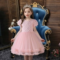 Halloween ponude za čišćenje Dječja srednja duljina Vintage Cvjetni vez luk Veži veliki haljina Princess